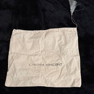 Cynthia Vincent Tan Dust Bag with Tassel